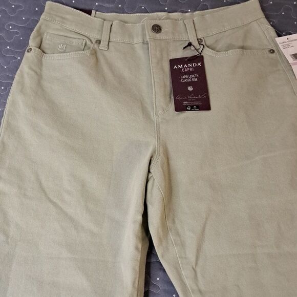 Gloria Vanderbilt Amanda Capri light fern jeans size 6 NWT - Picture 3 of 8